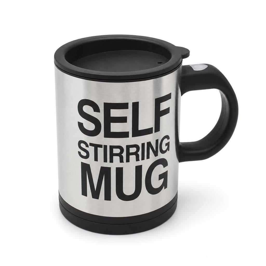 Taza autoagitadora Bornexfit vista frontal negra