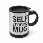 Taza autoagitadora Bornexfit vista frontal negra